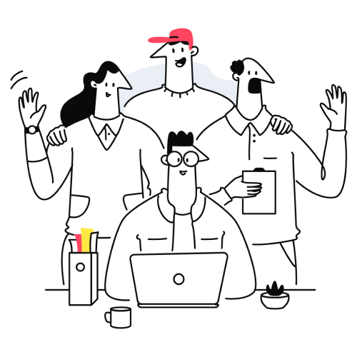 Company Teamwork Illustrations