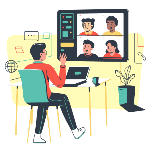 Remote Working & Online Collaboration Illustrations