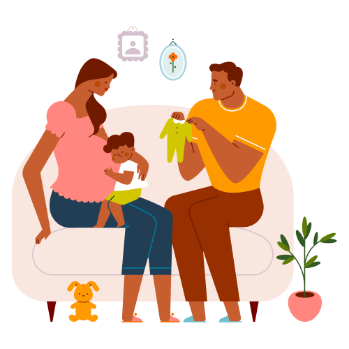 Family, Parents & Children Illustrations