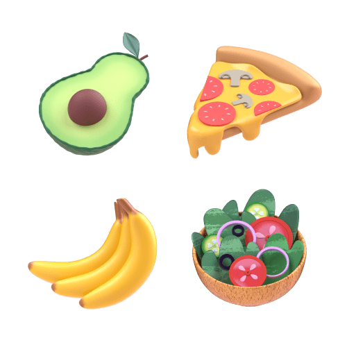 3D Food & Nutrition Icons